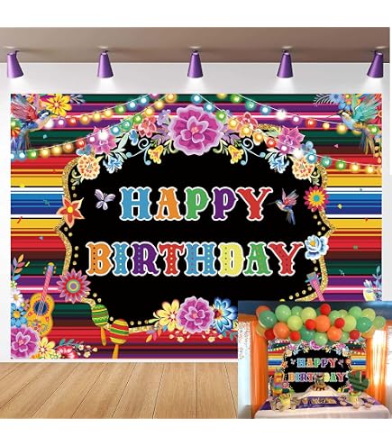 Mexikanischer 3. Geburtstag Hintergrund ‚Let's Three-Esta Fiesta‘ – 2,1 X 1,5 M Fotohintergrund Mit Kaktus & Alpaka