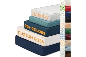ROFIELTY Bench Cushion with Piping Design - Indoor/Outdoor Furniture Seat Cushion for Porch Swings, Window Seats, Piano Bench