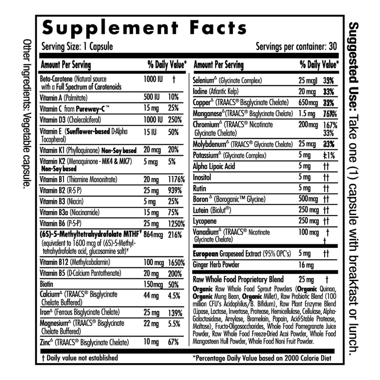 Emerald Labs Prenatal 1Daily Multi Multivitamin for Pregnant Women with Coenzyme Folic Acid