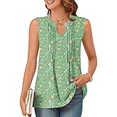 Bestbee Women's Tank Tops Dressy Casual 2025 Summer Blouses Business Shirts V Neck Sleeveless Tunic Tops