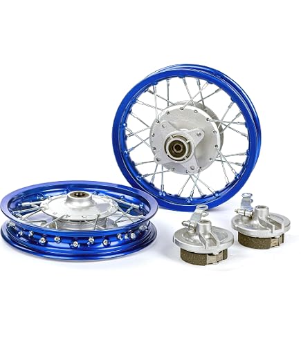 CRF50/XR50 Wheel Rim Kit With Drum Brake Shoes – Black 1.40x10 Alloy Rims