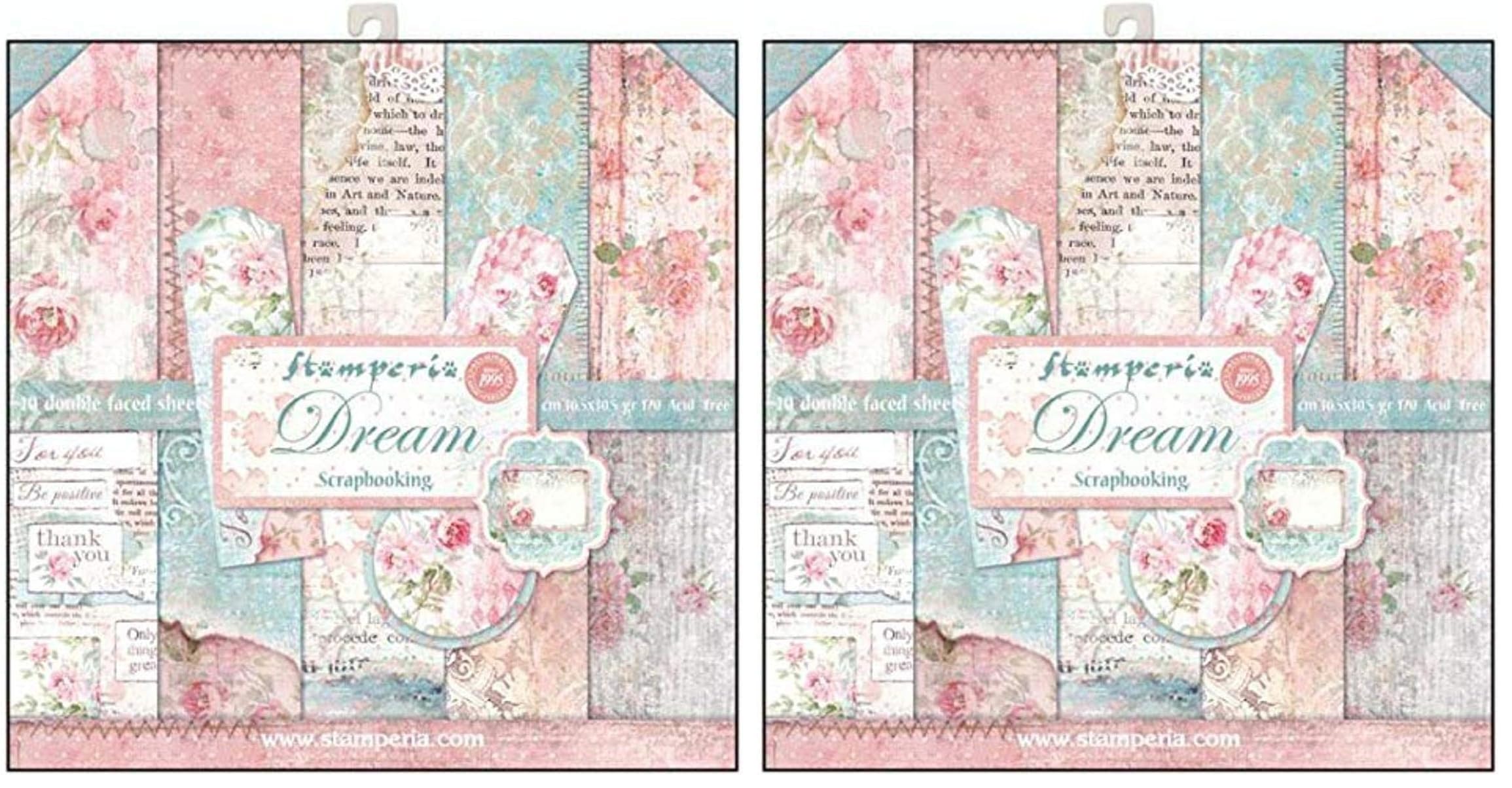 STAMPERIA INTERNATIONAL, KFT PAPER PAD 12X12 10PK DREAM, Pink, Blue (Pack of 2) Image