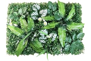 Artificial Plant Wall Panels 16x24in Grass Wall Realistic Vibrant Greenery Decorative Unfading Dense Plant for Mall Indoor Ou