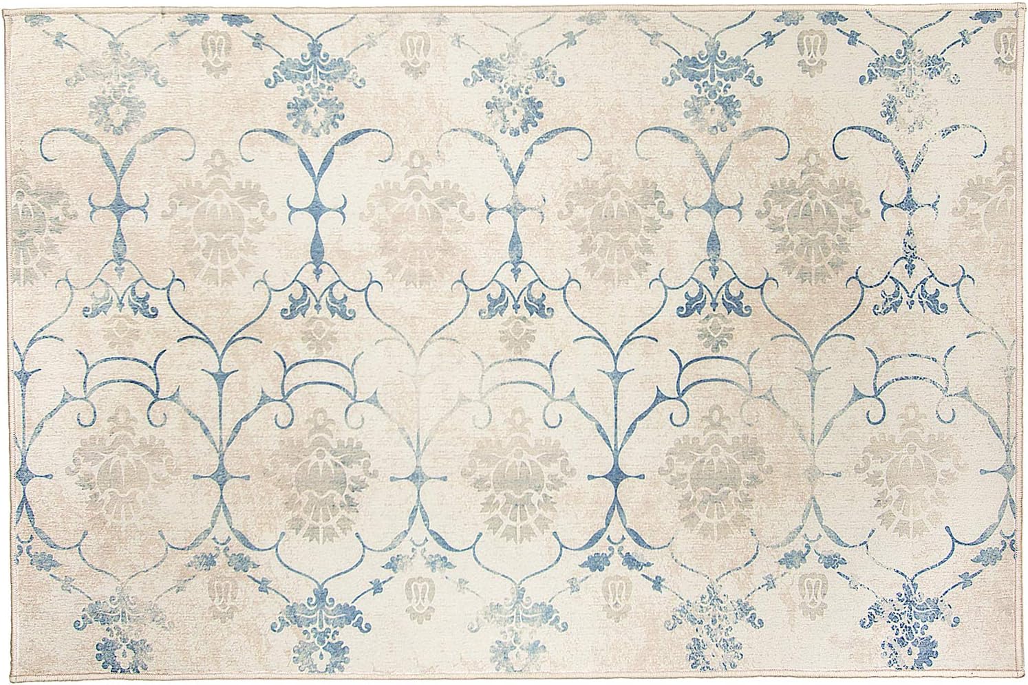 RUGGABLE Accent Rug, Polyester & Polyester Blend, Leyla Creme Vintage, 3' x5'