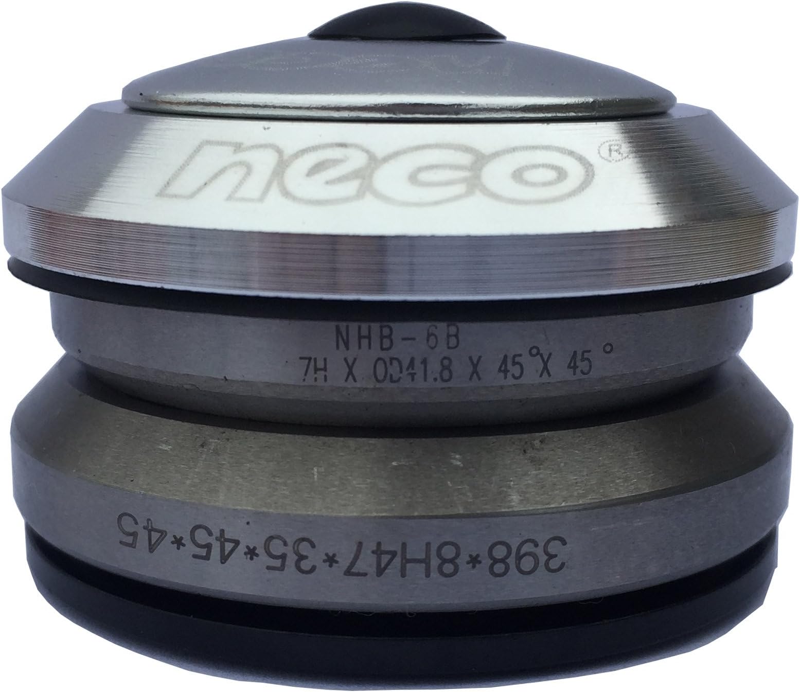 Neco H398 1-1/8" to 1-1/4" Tapered Fork Tube + 42-47.2mm Head Tube MTB Road Bike Headset