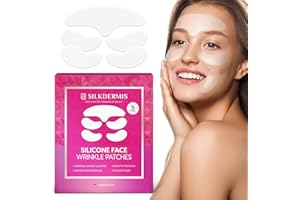SILKDERMIS Silicone Face and Forehead Wrinkle Patches: Facial Wrinkle Patch for overnight and Smile Line and Under Eye Patches Forehead Wrinkle Treatment 5pcs x 1Pack