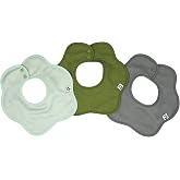 Tiny Twinkle Roundabout Drool Bibs 3 Pack - 360 Rotating Water Resistant and Absorbent Teething Baby Bibs