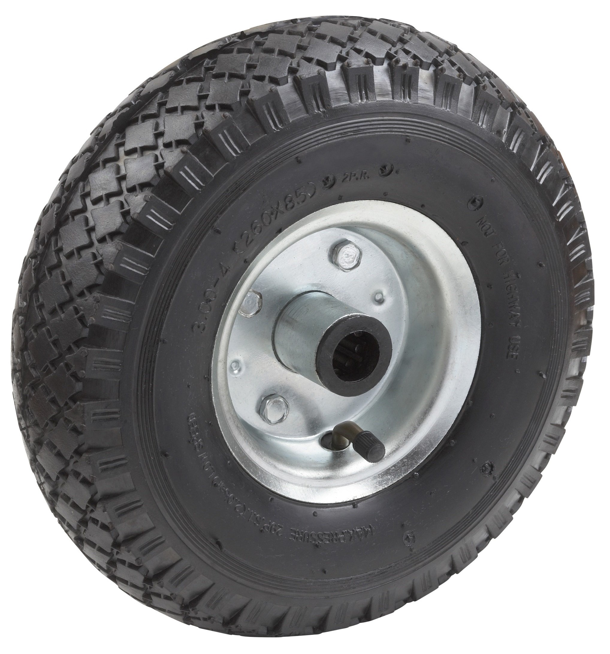 Metafranc Pneumatic wheel Ø 260 mm - Steel rim - type 3.00 - 4 - 200 kg Load capacity - Roller bearings/complete wheel with rim/Hand truck wheel/Sack truck tires/Spare wheel/810130