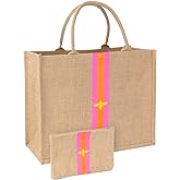 Large Beach Bag Jute Woven Tote
