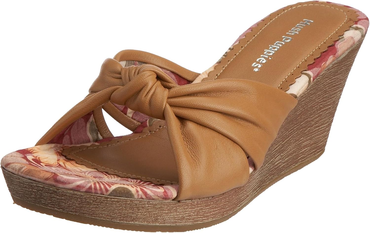 Hush Puppies Women's Camellia Wedge Sandal Tan Leather H2499502A 3 UK
