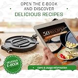 Tortillada Tortilla Press Cast Iron 20 cm with E-Book 50 Tortilla Recipes view 8