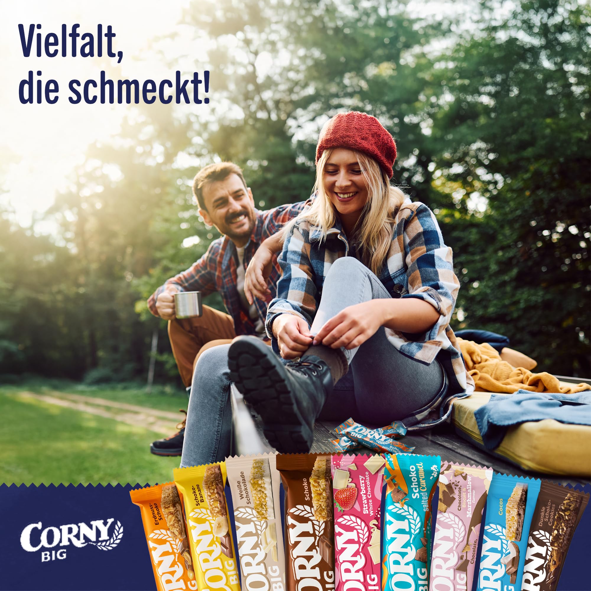 Müsliriegel Corny BIG Schoko Salted Caramel | Großer Riegel mit Schokolade und gesalzenem Karamell | Großpackung 24x40g 4