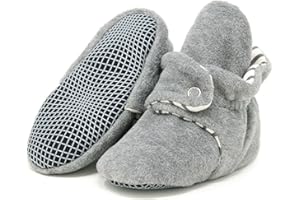 Ella Bonna Fleece Baby Booties, Warm Cozy Baby Slippers, Stay On Sock Shoes, Easy to Put on, Unisex Baby Gifts, Non-Slip Adjustable Newborn Boots for Boys and Girls, Infant Months