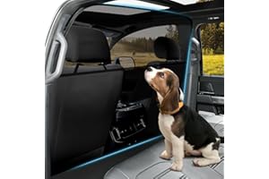 Automiim Dog Car Barrier Behind Front Seat, 51.2" Wide Car Pet Barrier One-Piece Design, Dog Car Divider Back Seat Barrier Small Crossover, Compact Car and Crossover