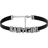 Sacina Gothic Goth Punk Cute Choker, Black PU Leather Choker Collar, Goth Necklace, Gothic Necklace, Jewelry Gift for Women