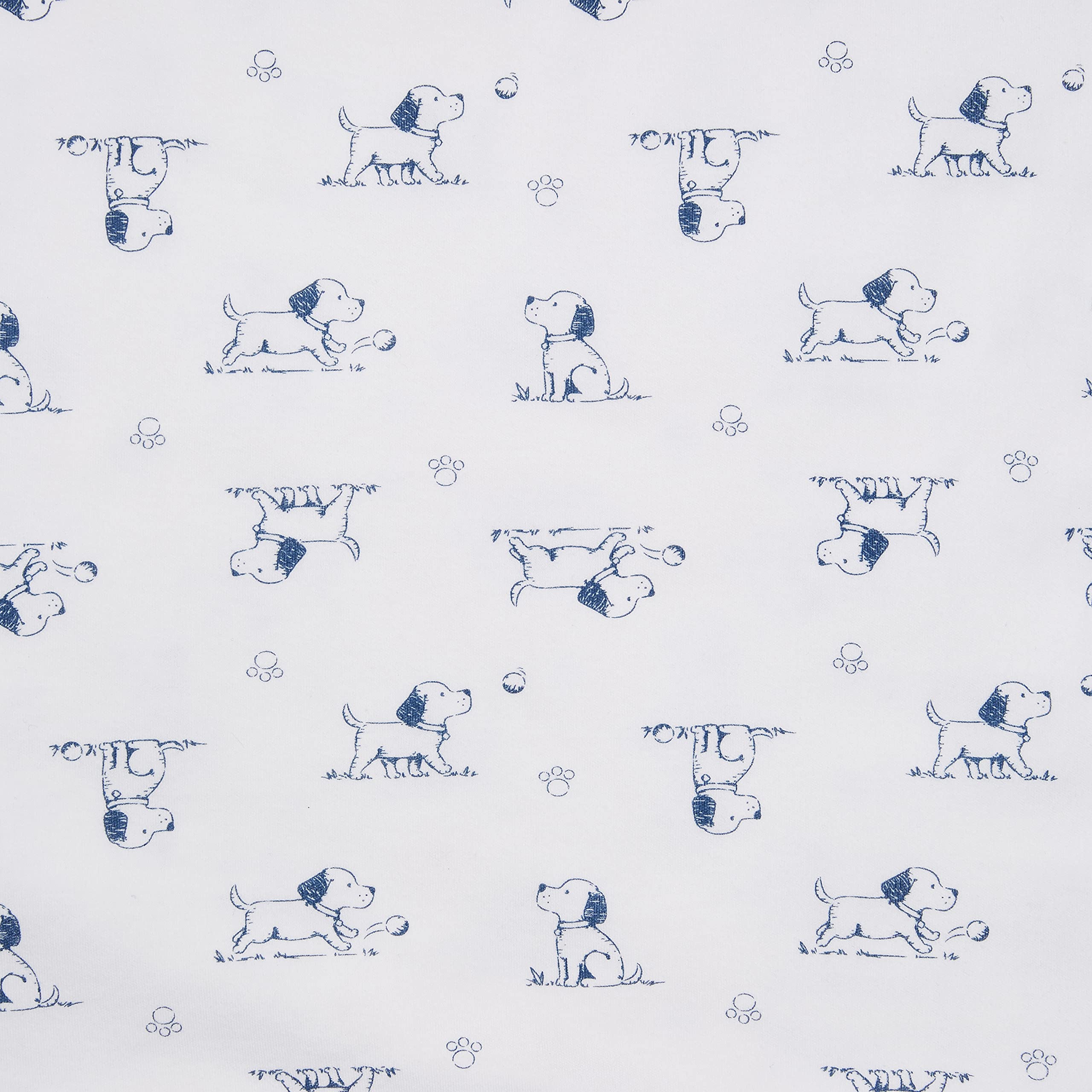 Little Me Blankets for Baby Boys' Puppy Toile Swaddling Receiving Blanket