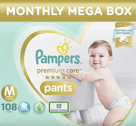 pampers premium care pants medium 108