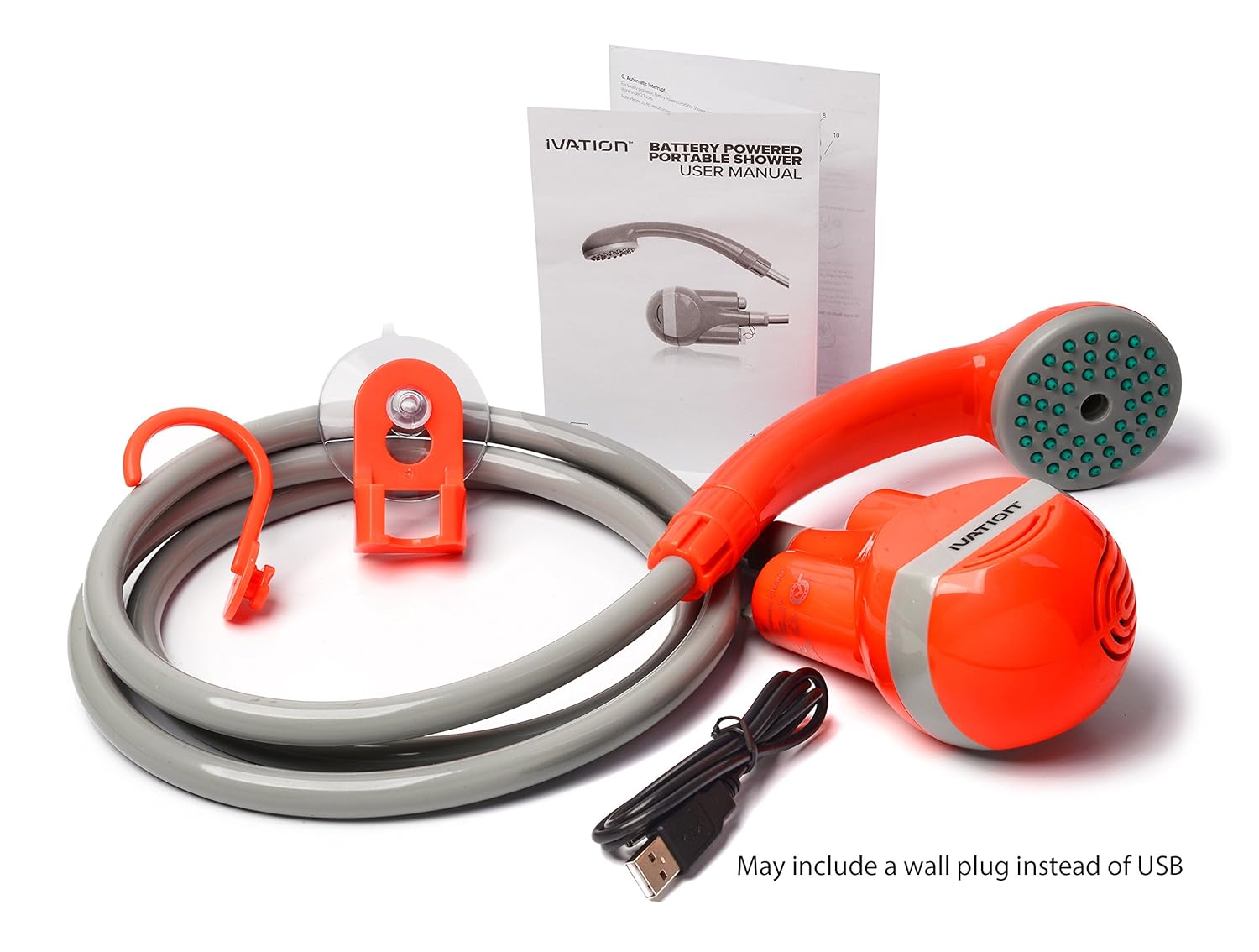 Ivation Portable Outdoor Shower, Battery Powered Compact