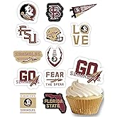 FSU Cupcake Topper Party Supplies for Football, Birthday, Graduation Party Decorations (24 Pieces) (Florida State Seminoles)