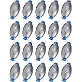 BLUEWING Egg Sinkers Fishing Weights Oval Shaped Fishing Sinkers Lead Fishing Sinker for Saltwater Fishing，1/8 oz to 7 oz