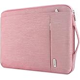 LANDICI 360° Protective Laptop Sleeve 11.6 Inch for Surface Pro 7 8 9/Laptop Go 2 3, MacBook Air 11, Small Computer Bag Carrying Case for 11-12 Inch Chromebook, Women, Slim, Shockproof, Pink
