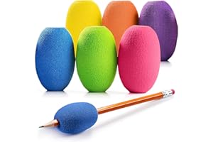 KERROS Pencil Grips 6-Pack - Soft Cushioned Handwriting Grip for Kids & Adults, Ergonomic Writing Aid for Better Pencil Control Ideal for Left & Right Handed