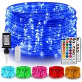 Gvwoxm 50FT 150 LED Changing Rope Lights, Waterproof Remote String Lights | 18 Colors, Timer, 5 Modes,Plug-in Camping Light Strings for Outdoor/Indoor, Camping, Classroom, Party, Festival Decoration