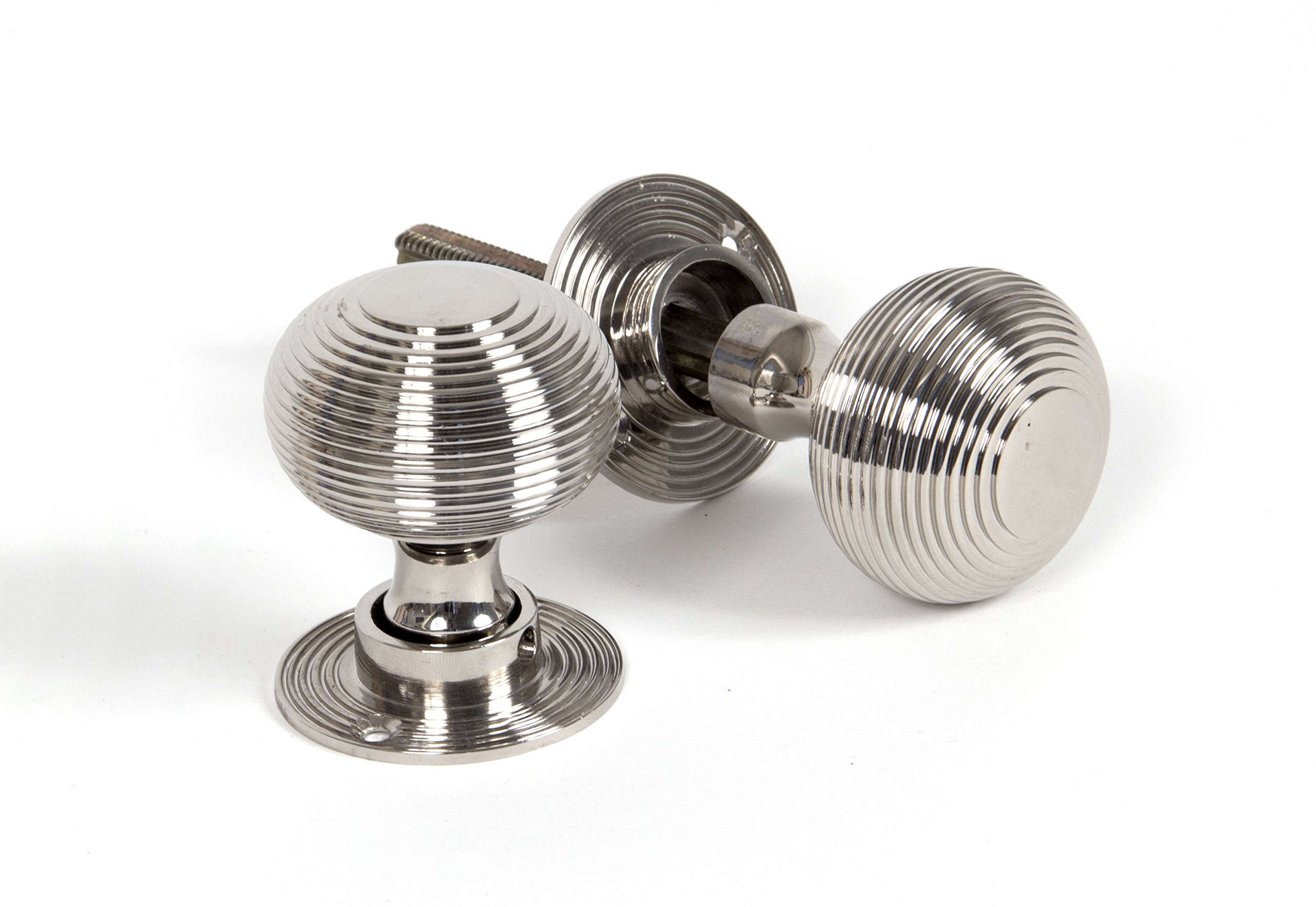 From the Anvil Polished Nickel Beehive Mortice/Rim Knob Set