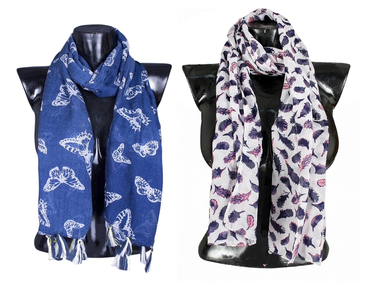 bfly women's printed poly cotton stoles (pack of 2)-stolecombo-4-66