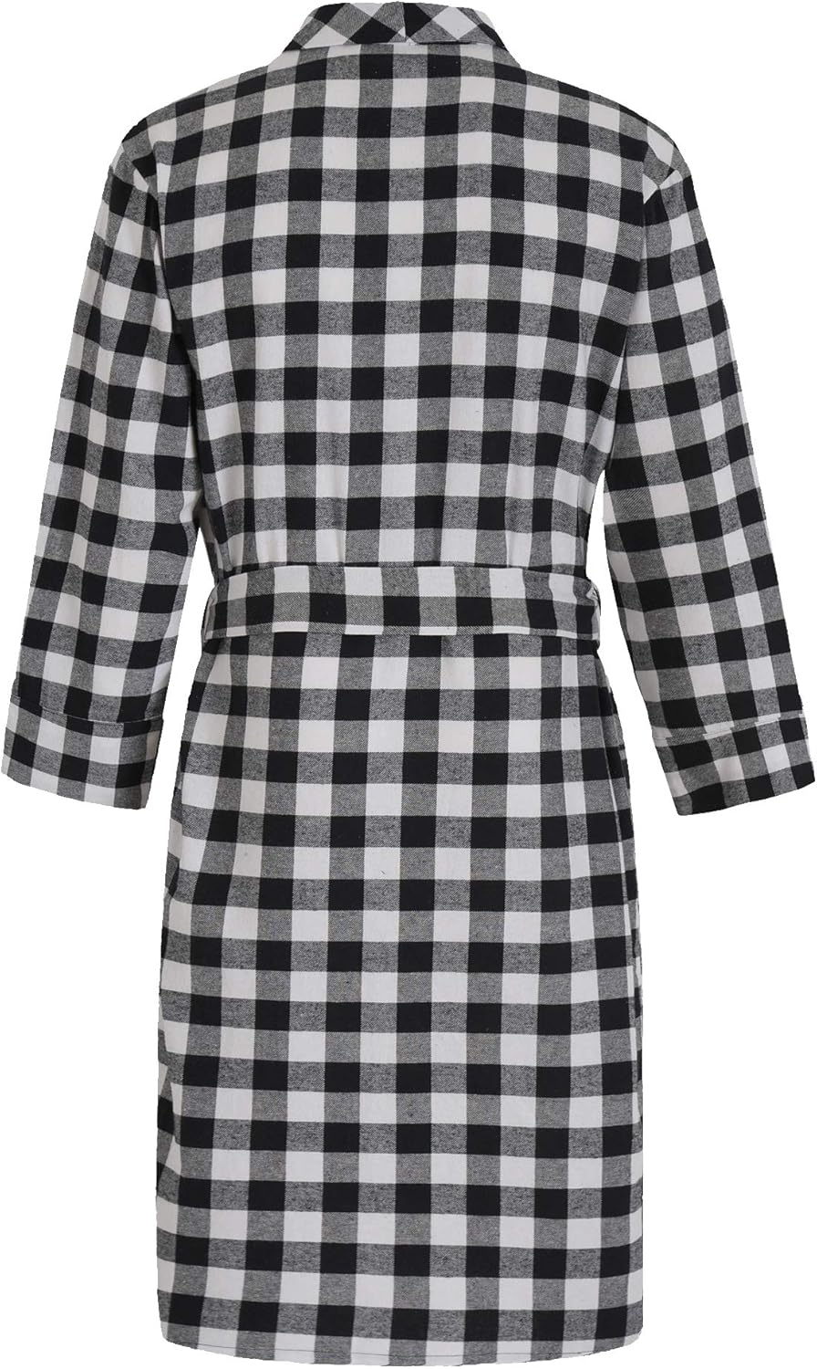 latuza men's cotton flannel robe