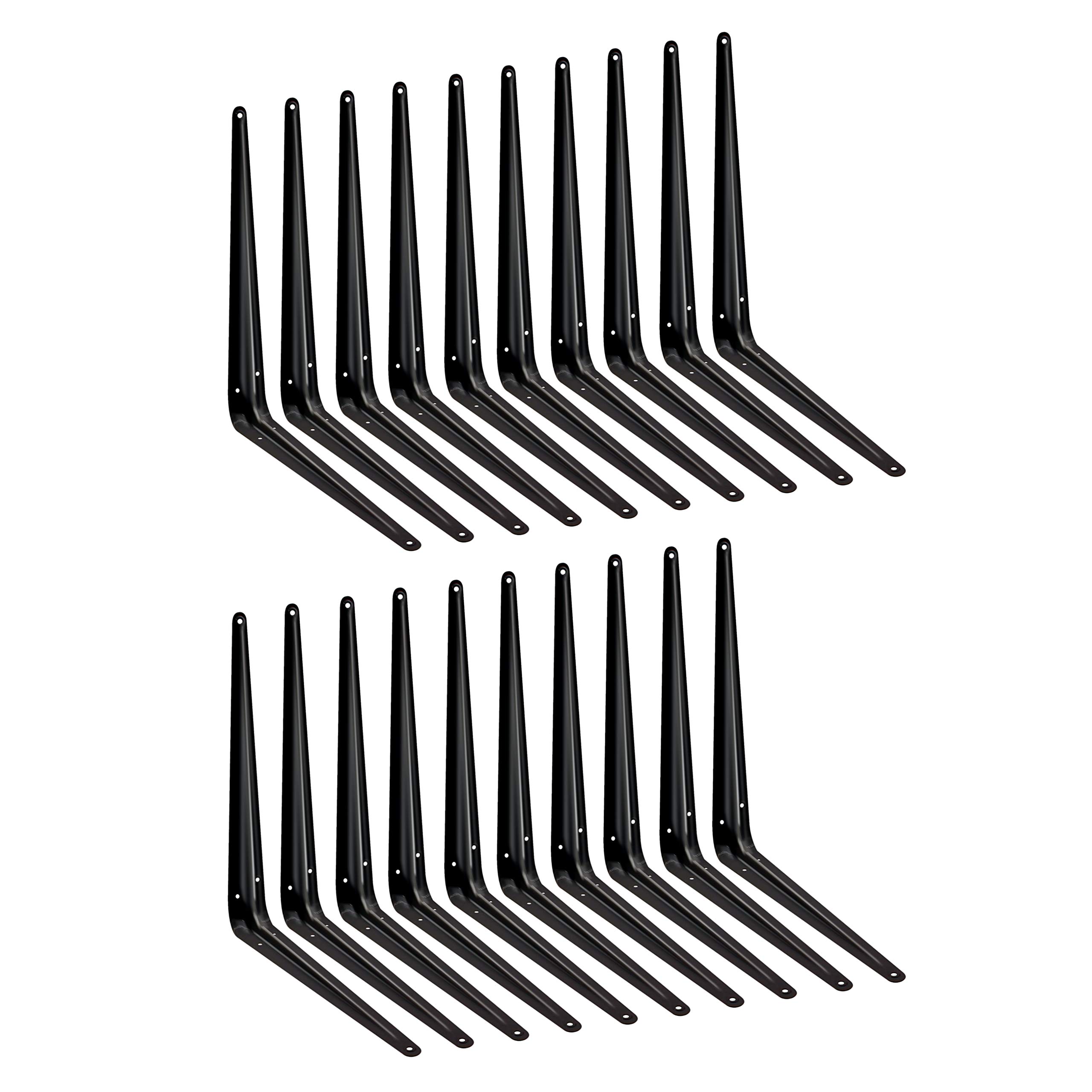 EAI 350x300mm / 14x12" Original London Pattern Shelf Bracket Black Pack of 20