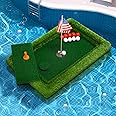 PLBBJH Floating Golf Green for Pool, Various Sizes (35"x24"/47"x35"/63"x47") to Suit Your Needs, Floating Chipping Green-Ideal for 2-4 Golfers Competing and Improving Skills in Outdoor and Pool Games