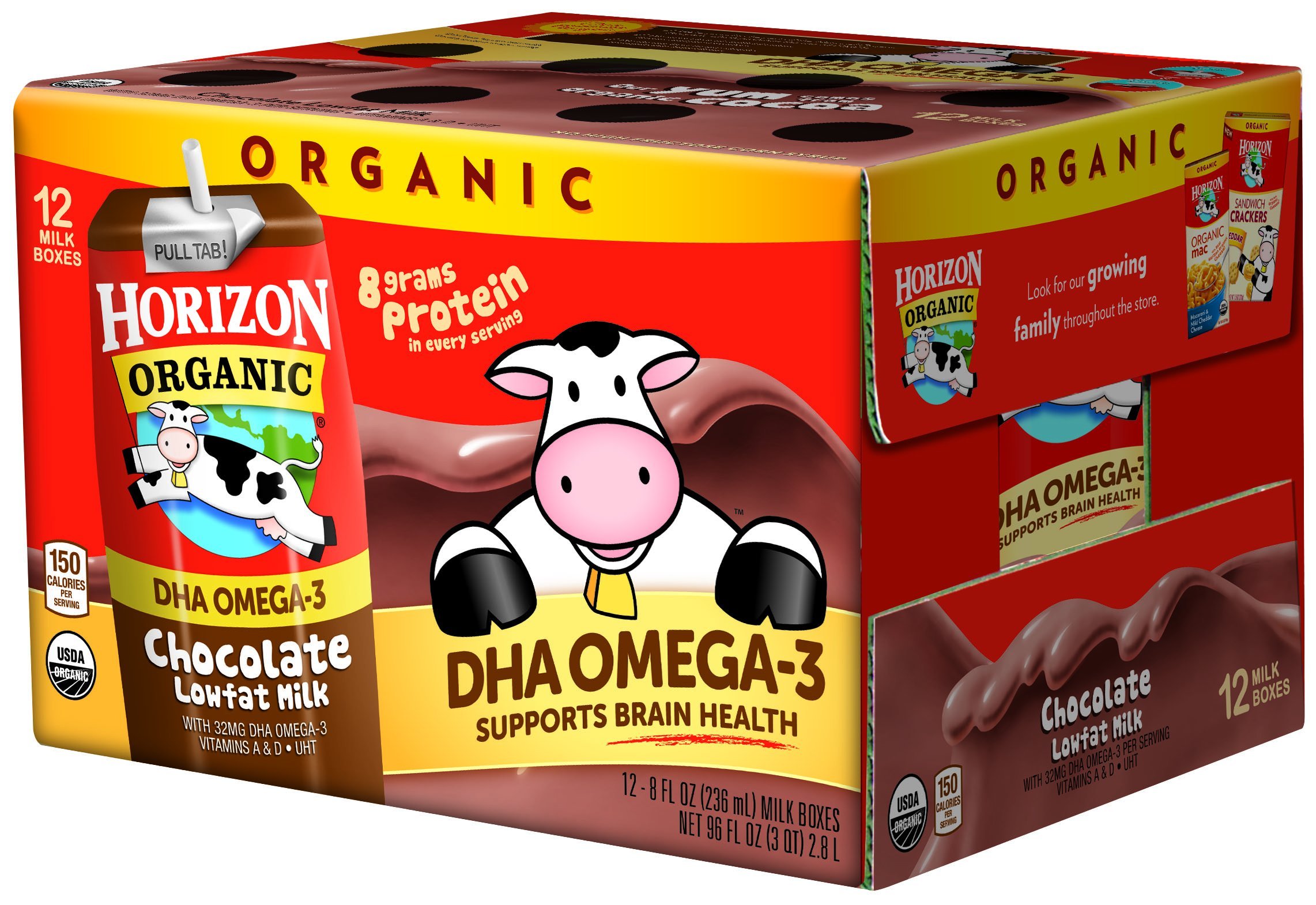 Horizon Organic Low Fat Organic Milk Box Plus DHA Omega3 Choco... Free