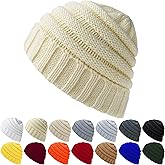 ANTI-REBOUNDUMBRE Winter Hats for Women Warm Beanies Soft Cable Knit Beanie for Women Skull Cap