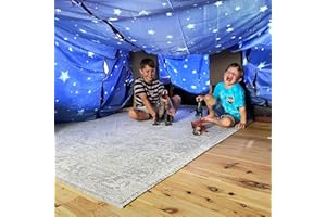 Molcey Blanket Fort Building Kit for Kids 4-8 8-12+ - Build a Fort Blankets - Ultimate Indoor/Outdoor Girls/Boys Toys Age 4-5 6 7 8-12 Year Old