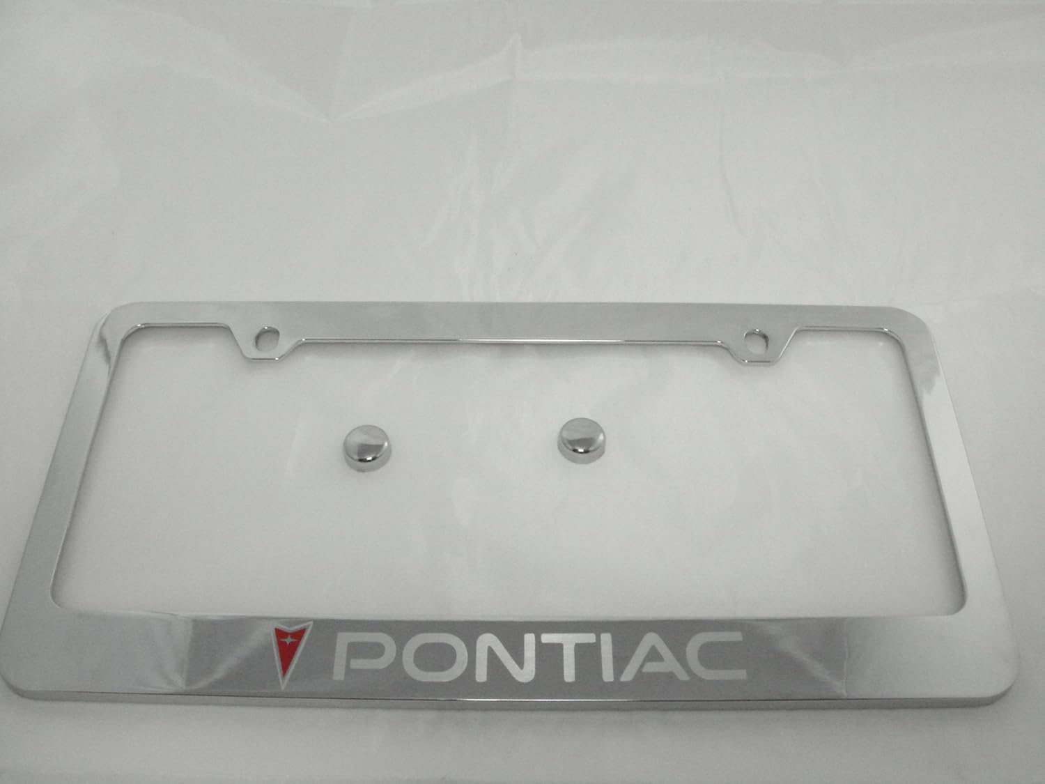 Fit Pontiac Polished Stainless Steel License Plate Frame
