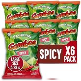 Gembos Plantain Chips Spicy Chile Lime &amp; Salt | 5.29 oz Ea. | 6-Pack | Vegan, Natural Ingredients, Bold Zesty Flavor, Authentic Latin Snack, Perfect for Any Occasion