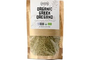 Apsogo Organic Greek Oregano - Premium Dried Oregano from Greece (3.52 oz) Authentic Leaves & Seasoning for Cooking, Freshly Dried, Fine Texture, Resealable Eco Pouch