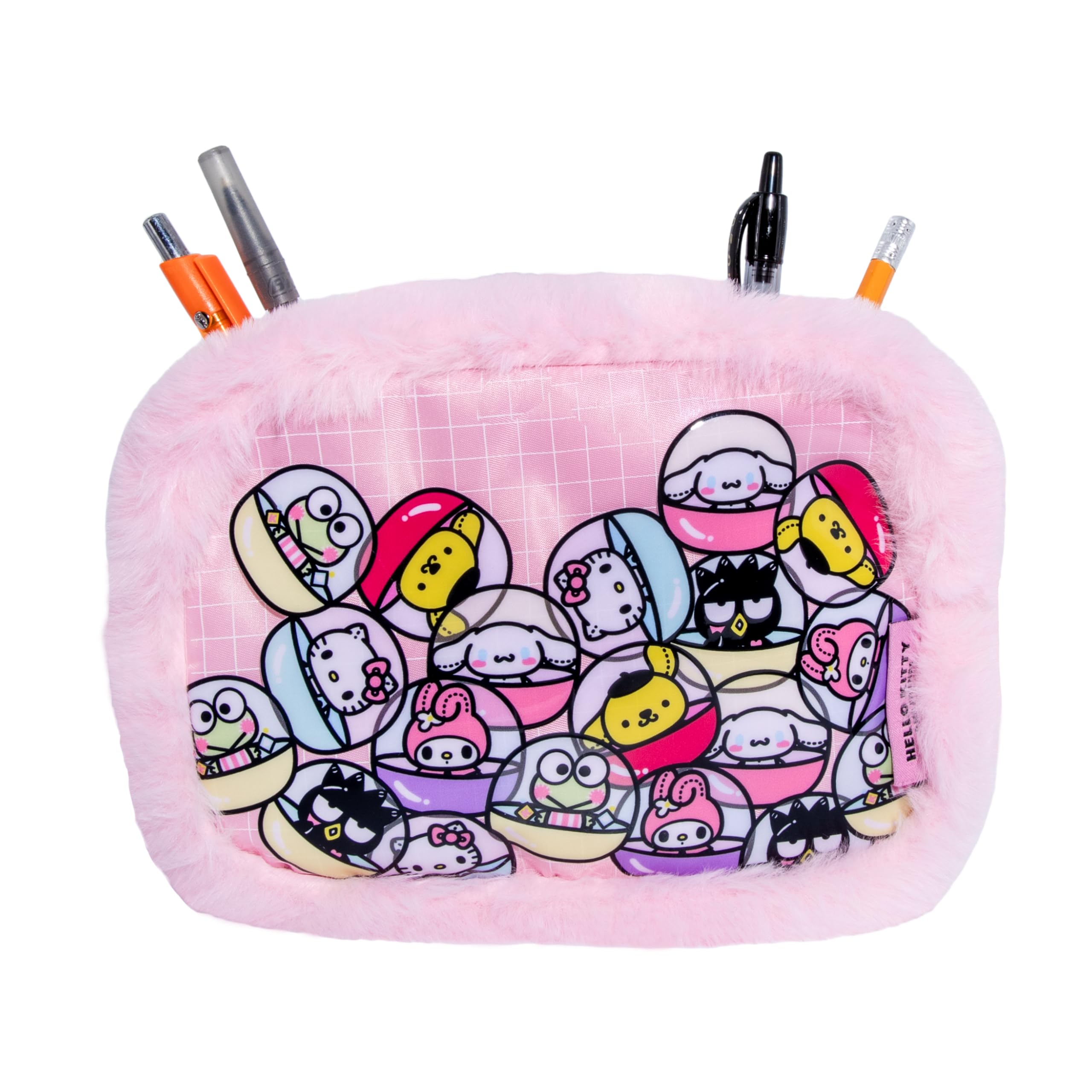 Blue Sky Studios Hello Kitty Plush Pencil Case, Back to School Stationery Pouch, Kawaii Pen Bag, Cute Travel Cosmetic Bag, Hello Kitty Gifts โ image 1