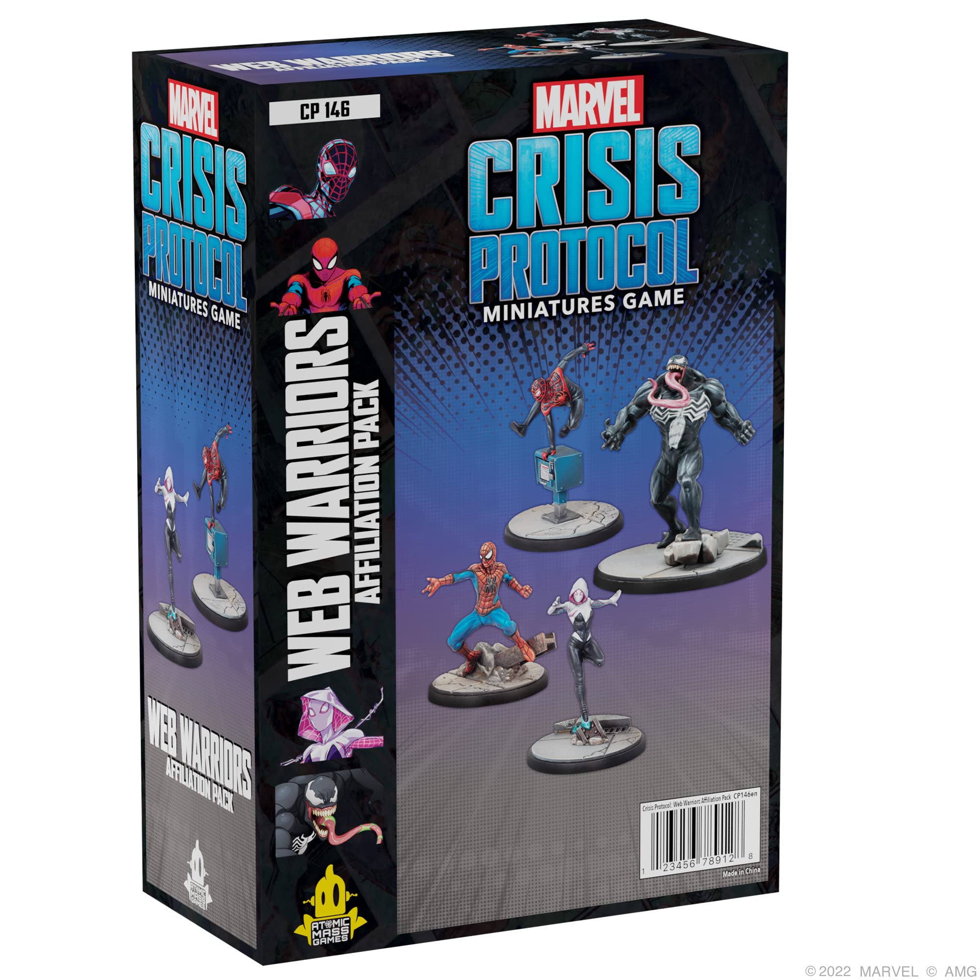Atomic Mass Games | Web Warriors Affiliation Pack: Marvel Crisis Protocol | Miniatures Game | Ages 14+ | 2+ Players | 45+ Minutes Playing Time