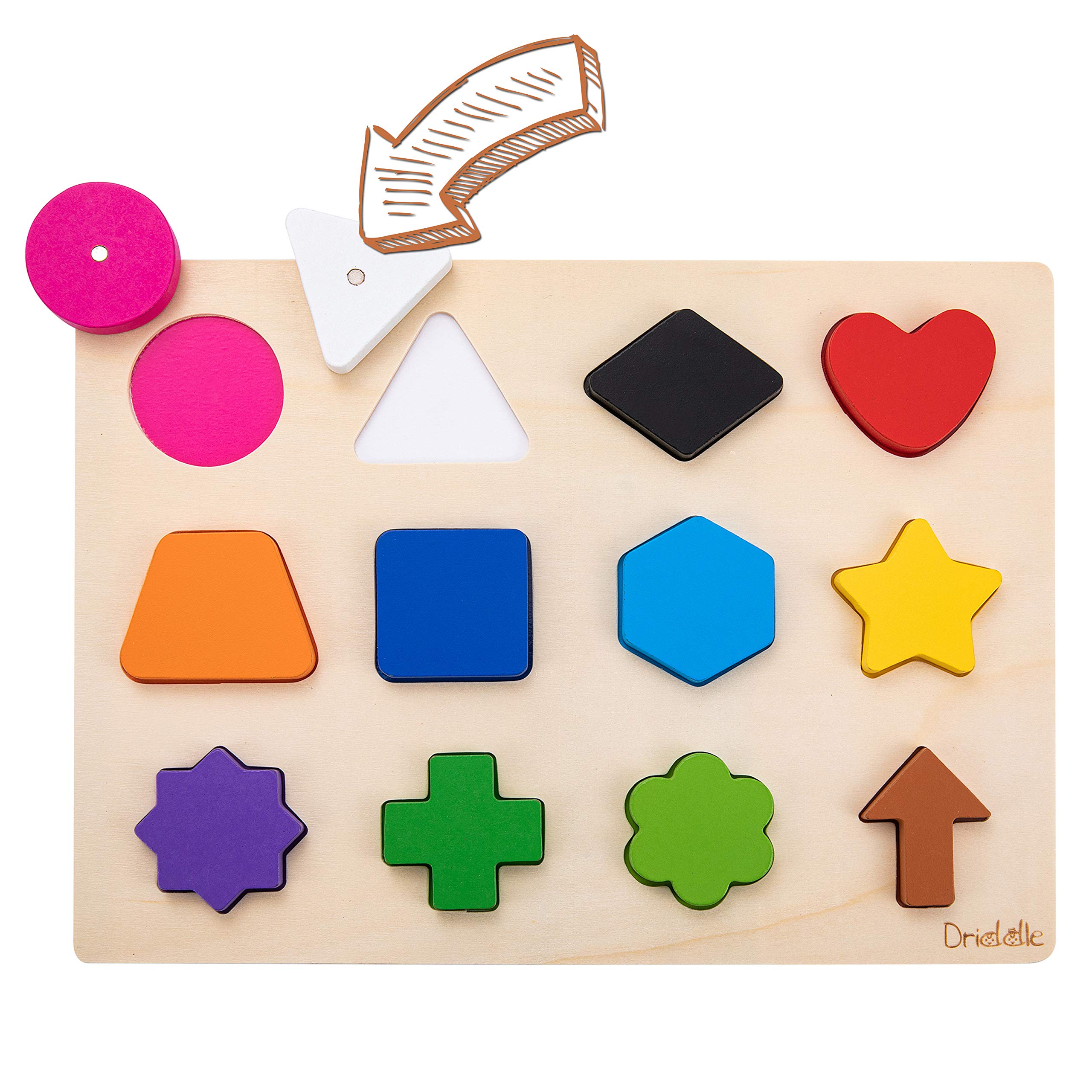 Magnetic Wooden Educational Shape Puzzle - Learn