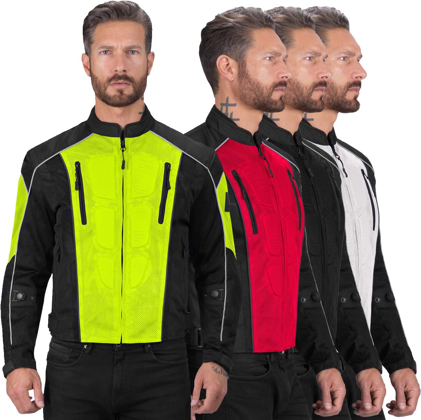 Viking Cycle mens Mesh Motorcycle Jacket for Men
