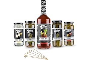 Collins Ultimate Bloody Mary Kit, Vodka Cocktail Mix, Stuffed Olives and Garnishes, Drink Picks, Home Bar Accessories, Home B