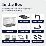MidWest iCrate 36 Inch Two-Door Folding Dog Crate with Divider Panel view 8