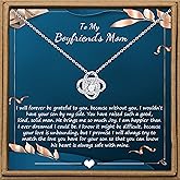 JoycuFF Cubic Zirconia Love Knot Necklace for Women Dainty Gifts for Mom Daughter Sister Aunt for Birthday Wedding Christmas CZ Pendant