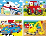 Galt Toys 4 Puzzles in a Box Vehicles Jigsaw for Kids Ages 3+ view 5