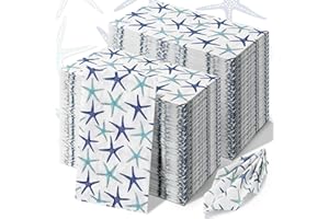 Seajan 200 Pcs Starfish Paper Guest Napkins Disposable Hand Towels for Bathroom Paper Disposable Guest Towels Napkins for Spring and Summer Wedding Bathroom Birthday Dinner Party