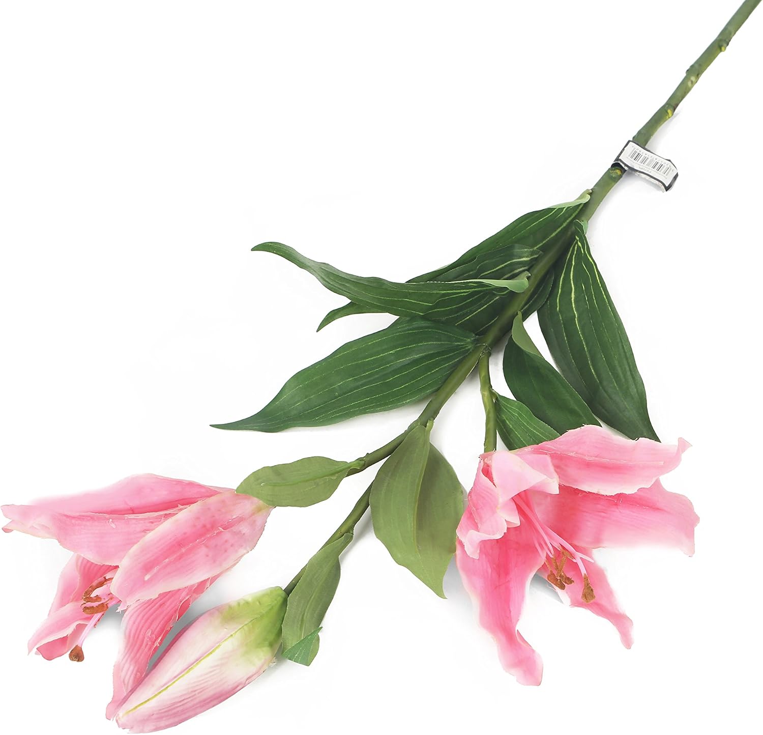 Floral Elegance Artificial 87cm Single Stem Pink Oriental Lily Flowers x 6, Half a Dozen - Image 4
