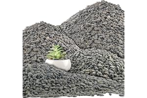 Quibbay 45 LB Natural River Rocks Mexican Beach Pebbles, 0.3-0.6 Inch Natural Unpolished Bulk Rocks, Pebbles for Landscaping Garden Paving Plant, Rocks for Walkways Outdoor Decorative Stone, Grey