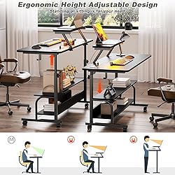 Height Adjustable Standing Desk with Power Outlets